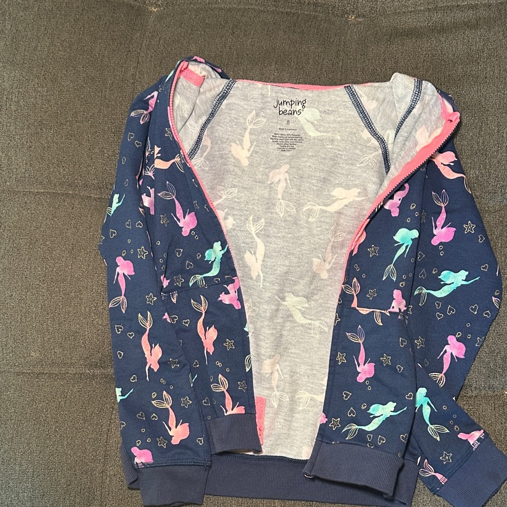 Jumping Beans blue Hoodie with Mermaid Design - Picture 2 of 5